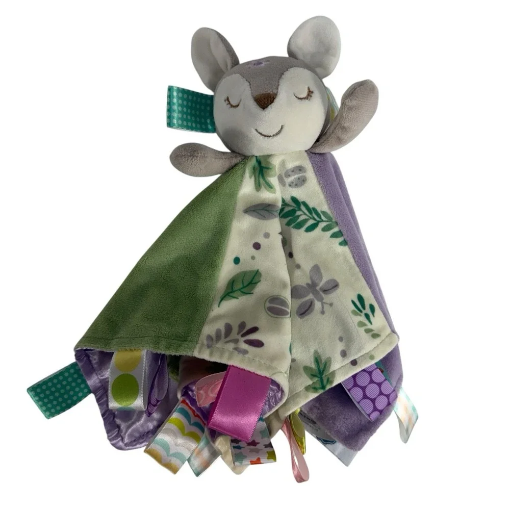 Mary Meyer‎ Taggies Flora Fawn Plush Baby Lovey Security Blanket Nunu Snuggle
